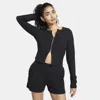 Nike Women's  Sportswear Chill Rib Slim Full-zip Cardigan In Black/black