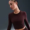 Nike Women's  Sportswear Chill Knit Slim Long-sleeve Cropped Top
