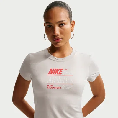 Nike Women's  Sportswear Chill Knit Slim Mod-cropped T-shirt In Gray