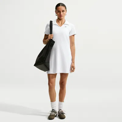 Nike Women's  Sportswear Chill Knit Slim Polo Dress In White