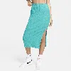 Nike Women's  Sportswear Chill Knit Slim Ribbed Midi Skirt In Green