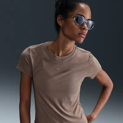 Nike Women's  Sportswear Chill Knit T-shirt In Brown