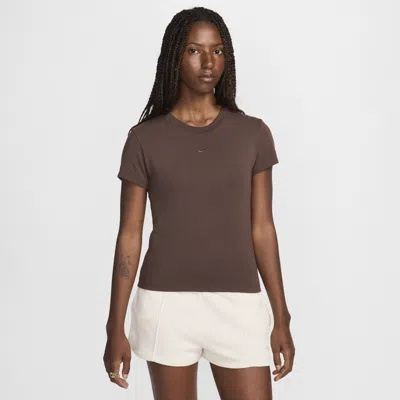 Nike Women's  Sportswear Chill Knit T-shirt In Brown