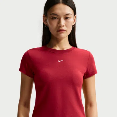Nike Women's  Sportswear Chill Knit T-shirt In Red
