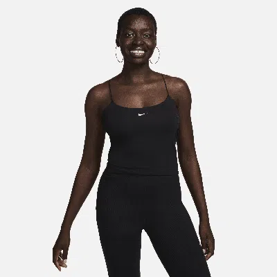 Nike Women's  Sportswear Chill Knit Tight Cami Tank Top In Black