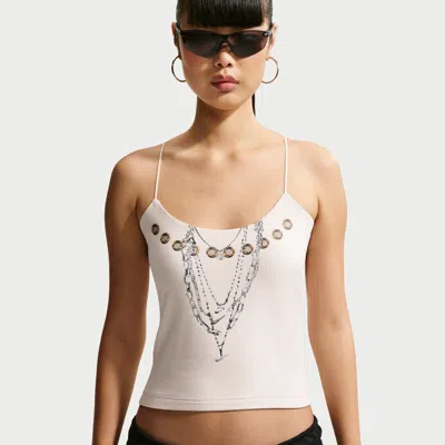 Nike Women's  Sportswear Chill Knit Tight Cami Tank Top In Brown