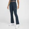Nike Women's  Sportswear Chill Knit Tight Mini-rib Flared Leggings In Armory Navy/ Sail