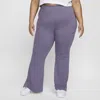 Nike Women's  Sportswear Chill Knit Tight Mini-rib Flared Leggings (plus Size) In Purple