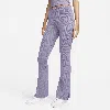 Nike Women's  Sportswear Chill Knit Tight Mini-rib Flared Leggings In Gray