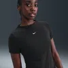 Nike Women's  Sportswear Chill Knit Tight Short-sleeve Mock-neck Top In Black