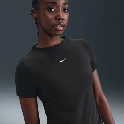 Nike Women's  Sportswear Chill Knit Tight Short-sleeve Mock-neck Top