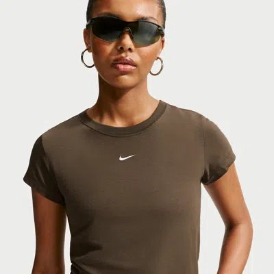Nike Women's  Sportswear Chill Knit T-shirt In Brown