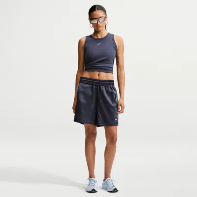 Nike Women's  Sportswear Chill Lace Loose Mid-rise Shorts In Gray