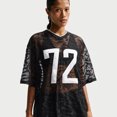 Nike Women's  Sportswear Chill Lace Oversized Jersey In Black