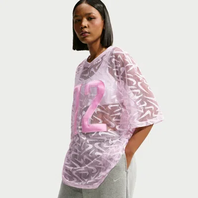 Nike Women's  Sportswear Chill Lace Oversized Jersey In Purple