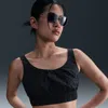 Nike Women's  Sportswear Chill Poplin Slim Cropped Tank Top In Black