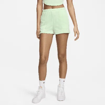 Nike Women's  Sportswear Chill Terry High-waisted Slim 2" French Terry Shorts In Green