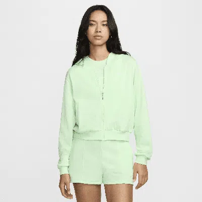 Nike Women's  Sportswear Chill Terry Loose Full-zip French Terry Hoodie In Green