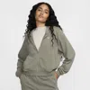 Nike Women's  Sportswear Chill Terry Loose Full-zip French Terry Hoodie In Green