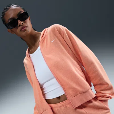 Nike Women's  Sportswear Chill Terry Loose Full-zip French Terry Hoodie In Orange