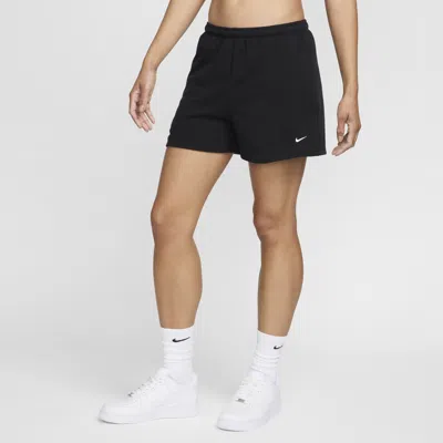 Nike Women's  Sportswear Chill Terry Mid-rise 4" French Terry Shorts In Black/ Sail