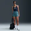 Nike Women's  Sportswear Chill Terry Mid-rise 4" French Terry Shorts In Blue