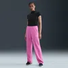 Nike Women's  Sportswear Chill Terry Mid-rise French Terry Open-hem Sweatpants In Pink