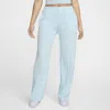 Nike Women's  Sportswear Chill Terry Mid-rise French Terry Open-hem Sweatpants In Blue