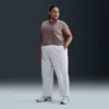 Nike Women's  Sportswear Chill Terry Mid-rise French Terry Open-hem Sweatpants (plus Size) In Brown