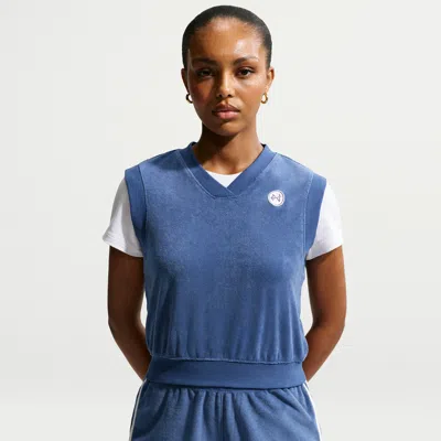Nike Women's  Sportswear Chill Terry Tank Top In Blue