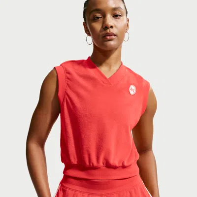 Nike Women's  Sportswear Chill Terry Tank Top In Red