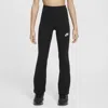 Nike Big Girls Sportswear Classic High-waisted Flared Leggings In Black