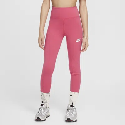 Nike Women's  Sportswear Classic Girls' High-waisted Leggings In Pink