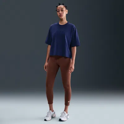 Nike Women's  Sportswear Classic High-waisted 7/8 Leggings In Brown
