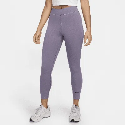 Nike Women's  Sportswear Classic High-waisted 7/8 Leggings In Purple