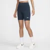Nike Women's  Sportswear Classic High-waisted 8" Biker Shorts In Blue