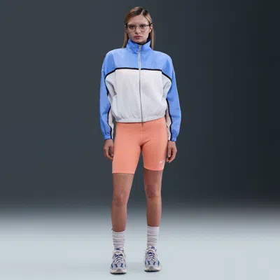 Nike Women's  Sportswear Classic High-waisted 8" Biker Shorts In Orange