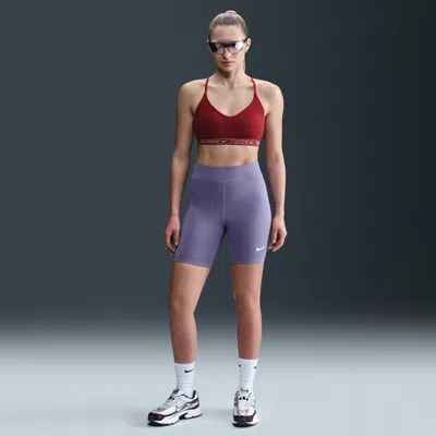 Nike Women's  Sportswear Classic High-waisted 8" Biker Shorts In Purple