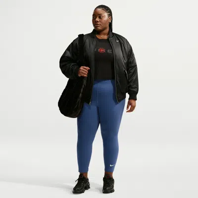 Nike Women's  Sportswear Classic High-waisted 7/8 Leggings (plus Size) In Blue
