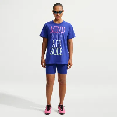 Nike Women's  Sportswear Classic High-waisted 8" Biker Shorts In Blue