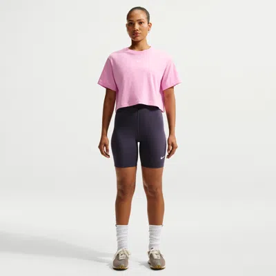 Nike Women's  Sportswear Classic High-waisted 8" Biker Shorts In Gray