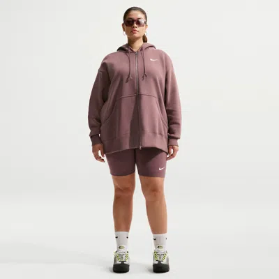 Nike Women's  Sportswear Classic High-waisted 8" Biker Shorts (plus Size) In Purple