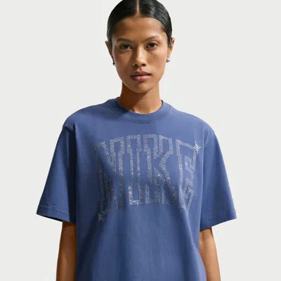 Nike Women's  Sportswear Classic Loose T-shirt In Blue
