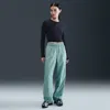 Nike Women's  Sportswear Classic Mid-rise Open-hem Pants In Green