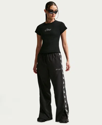 Nike Women's Sportswear Classic Mid-rise Woven Pants In Black