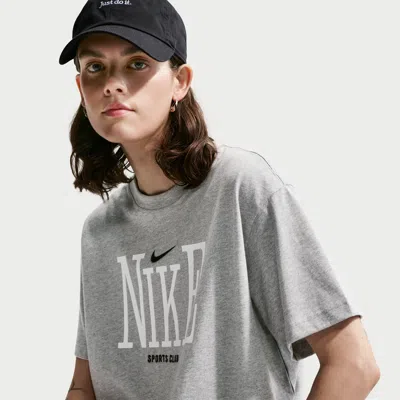 Nike Women's  Sportswear Classic Oversized T-shirt In Gray