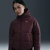 Nike Women's  Sportswear Classic Puffer Therma-fit Loose Hooded Jacket In Burgundy