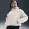 Nike Women's  Sportswear Classic Puffer Therma-fit Loose Hooded Jacket In Gray