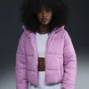 Nike Women's  Sportswear Classic Puffer Therma-fit Loose Hooded Jacket In Beyond Pink 