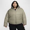 Nike Women's  Sportswear Classic Puffer Therma-fit Loose Hooded Jacket (plus Size) In Green